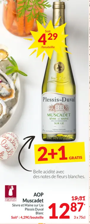 Offre: Muscadet Sèvre et Maine sur Lie Plessis Duval