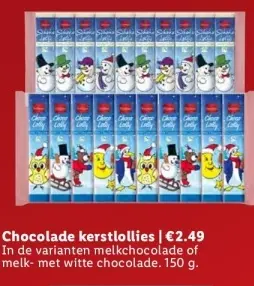 Aanbieding: Chocolade kerstlollies