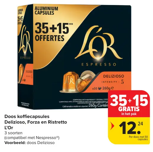 Promotie: Doos koffiecapsules