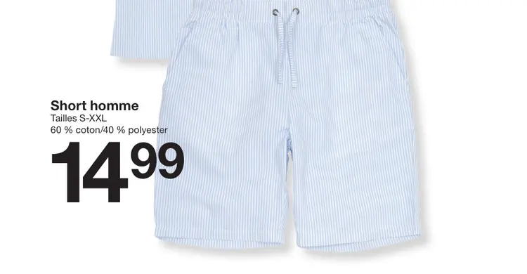 Offre: Short homme