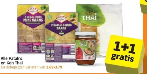 Aanbieding: Patak's en Koh Thai