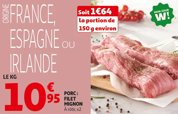 Offre: Porc: filet mignon