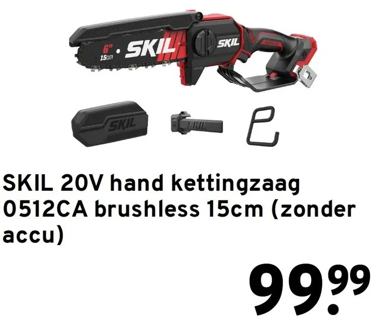 Aanbieding: 20V hand kettingzaag 0512CA brushless 15cm (zonder accu)