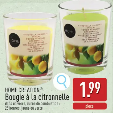 Offre: Bougie à la citronnelle