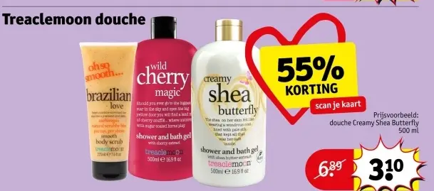 Aanbieding: Treaclemoon douche Creamy Shea Butterfly
