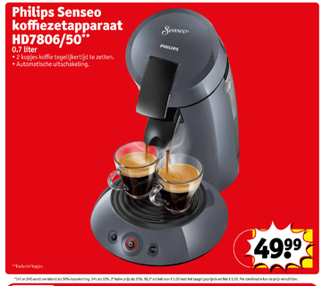 Aanbieding: Philips Senseo koffiezetapparaat HD7806 / 50 