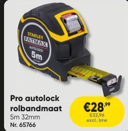 Promotie: Pro autolock rolbandmaat