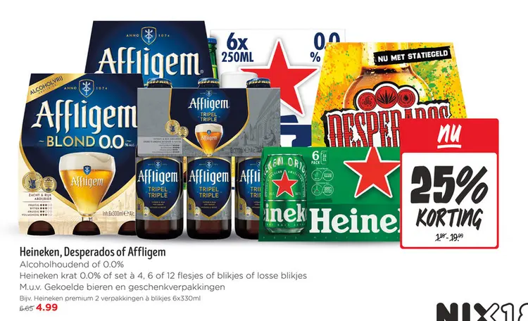 Aanbieding: Heineken, Desperados of Affligem