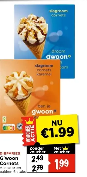Aanbieding: Slagroom Cornets