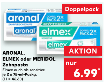 Aanbieding: ARONAL, ELMEX oder MERIDOL Zahnpasta