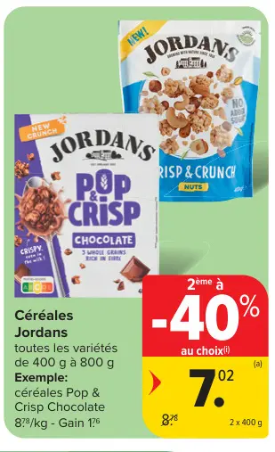 Offre: Céréales Jordans