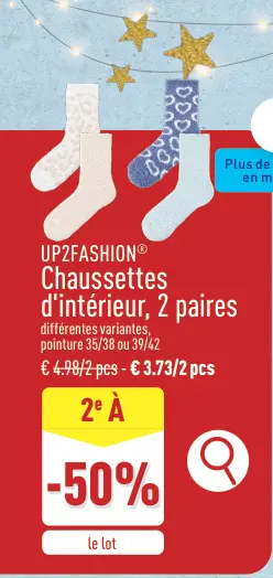 Offre: Chaussettes d'intérieur