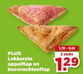 Aanbieding: Lekkerste appelflap en bosvruchtenflap