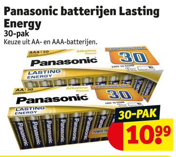 Aanbieding: Panasonic batterijen Lasting Energy