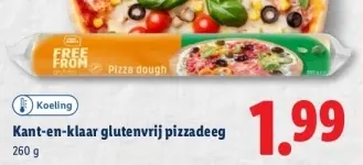 Aanbieding: Kant-en-klaar glutenvrij pizzadeeg