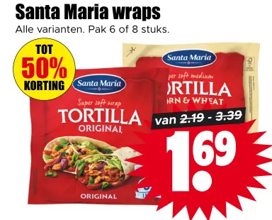 Aanbieding: Santa Maria wraps