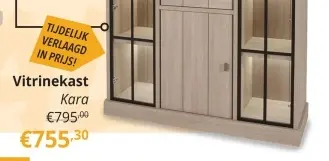 Promotie: Vitrinekast Kara