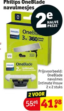Aanbieding: Philips OneBlade navulmesjes