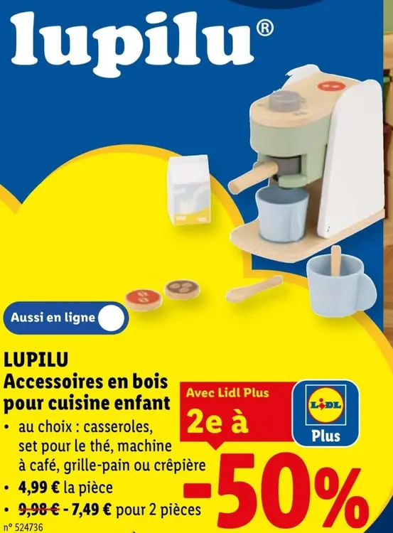 Offre: Accessoires en bois pour cuisine enfant