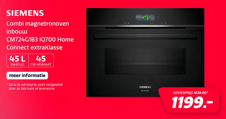 Aanbieding: Siemens CM724G1B3 IQ700 Home Connect extraKlasse