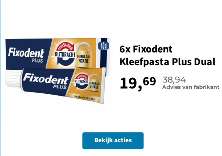 Promotie: Fixodent Kleefpasta Plus Dual