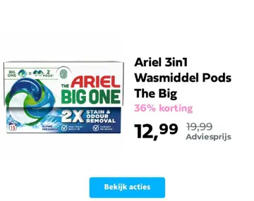 Aanbieding: Ariel 3in1 Wasmiddel Pods The Big