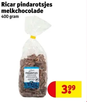 Aanbieding: Ricar pindarotsjes melkchocolade