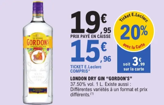 Offre: London dry gin