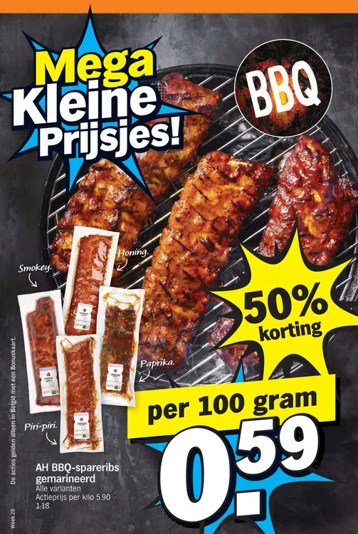 Promotie: BBQ-spareribs gemarineerd