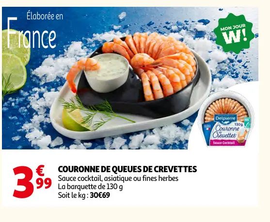 Promotie: Couronne de queues de crevettes