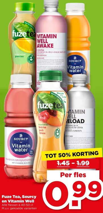 Fuze Tea, Sourcy en Vitamin Well