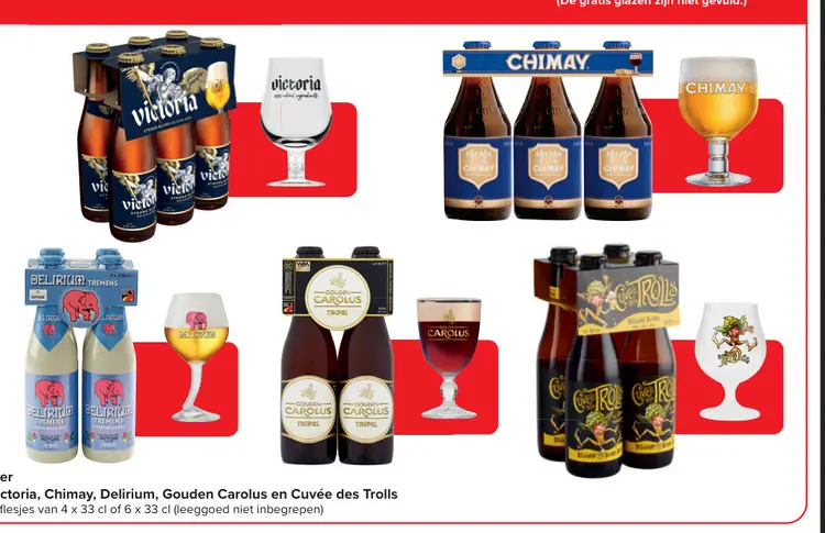 Promotie: Victoria, Chimay, Delirium, Gouden Carolus en
