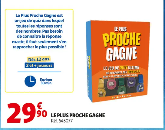Offre: Le plus proche gagne