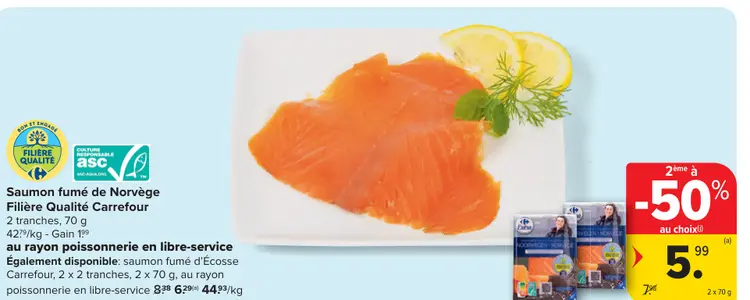Offre: Saumon fumé de Norvège