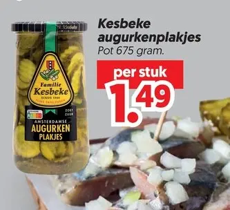 Aanbieding: Kesbeke augurkenplakjes