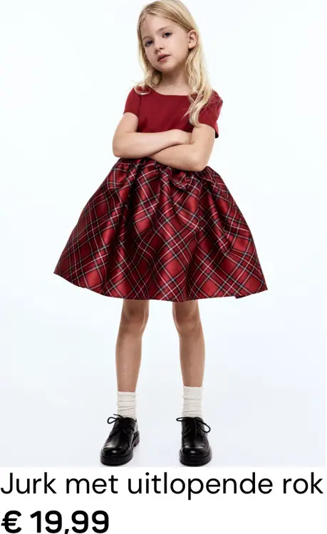 Aanbieding: jurk met uitlopende rok