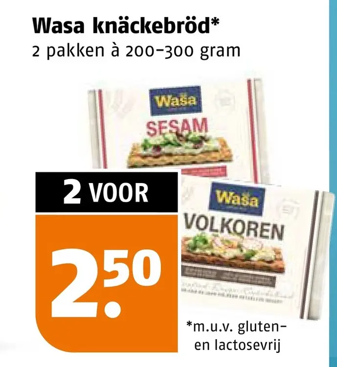 Aanbieding: Wasa knäckebröd