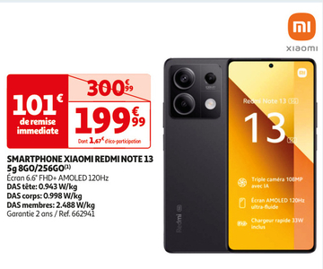 Aanbieding: SMARTPHONE XIAOMI REDMI NOTE 13 5g 8GO/256GO