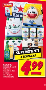 Aanbieding: Alcoholvrije bieren Leffe blond, Hertog Jan, Grolsch of Heineken