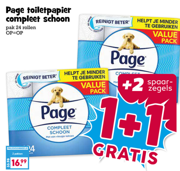 Aanbieding: Page toiletpapier compleet schoon