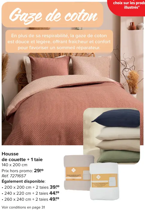 Promotie: Housse de couette + 1 taie