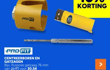 Aanbieding: Centreerboren en gatzagen
