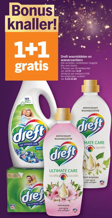 Promotie: Dreft wasmiddelen en wasverzachters
