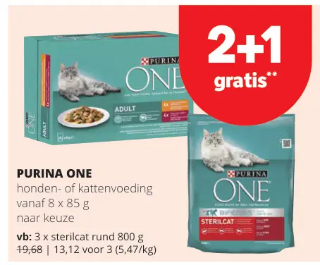 Promotie: Honden- of kattenvoeding