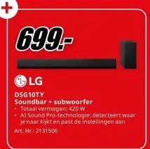 Promotie: LG DSG10TY Soundbar + subwoorfer