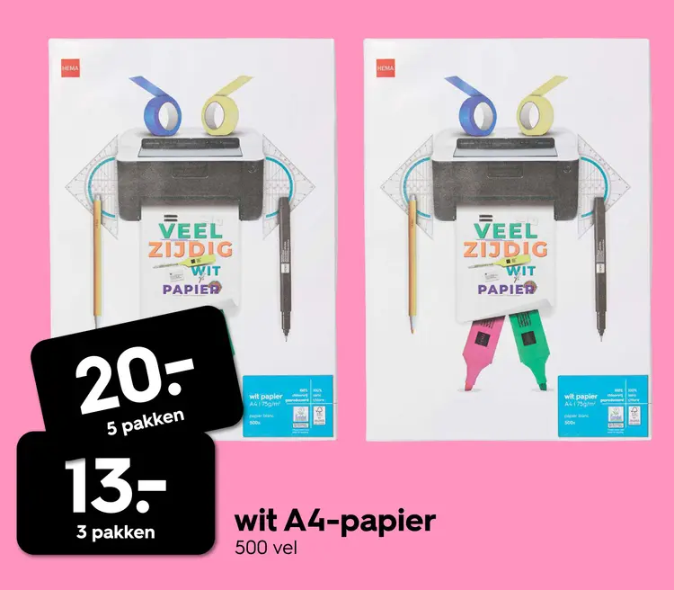 Promotie: Wit A4-papier