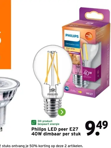 Aanbieding: Philips LED peer E27