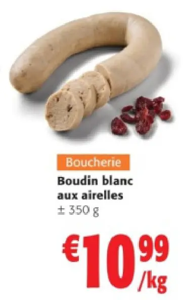 Offre: Boudin blanc aux airelles