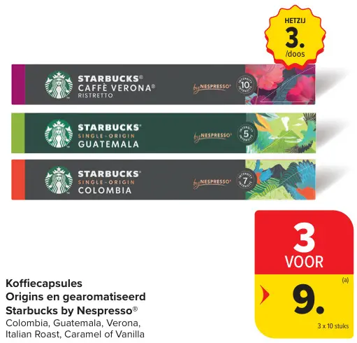 Promotie: Koffiecapsules Origins en gearomatiseerd