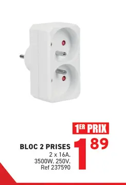 Offre: Bloc 2 prises